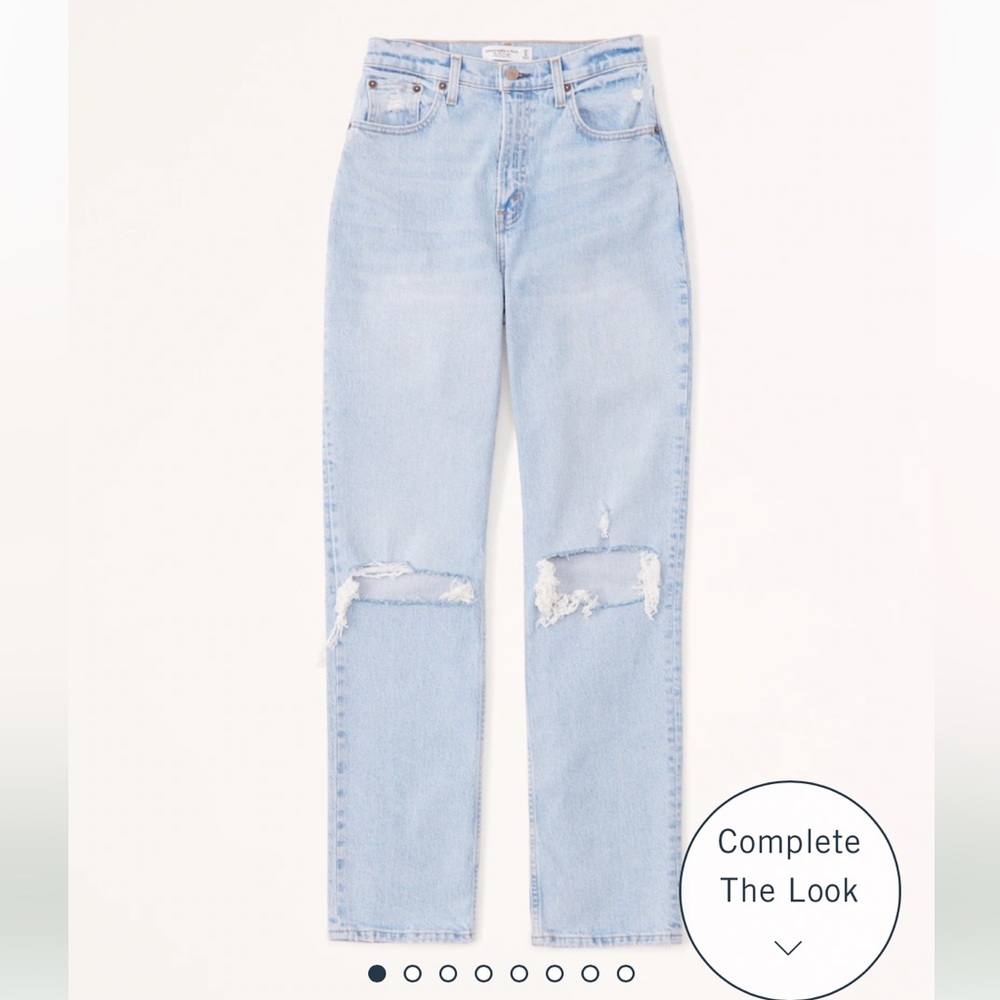 Abercrombie Curve Love Ultra High 90s Straight Jean